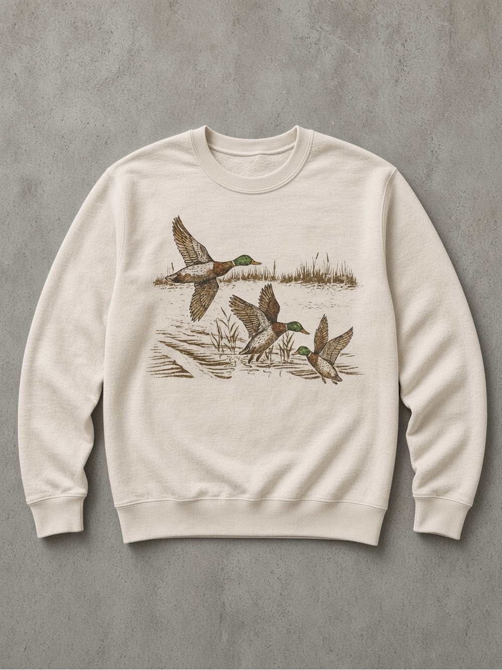 Retro Duck Nature Sweatshirt, 90s Vintage Wildlife Mallard Pullover T-Shirt